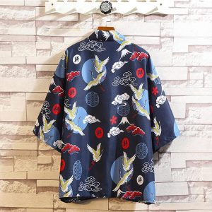 kimono veste homme grue