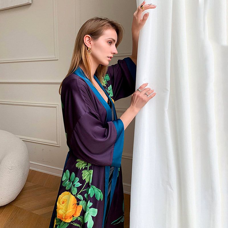 kimono violet pour femmes