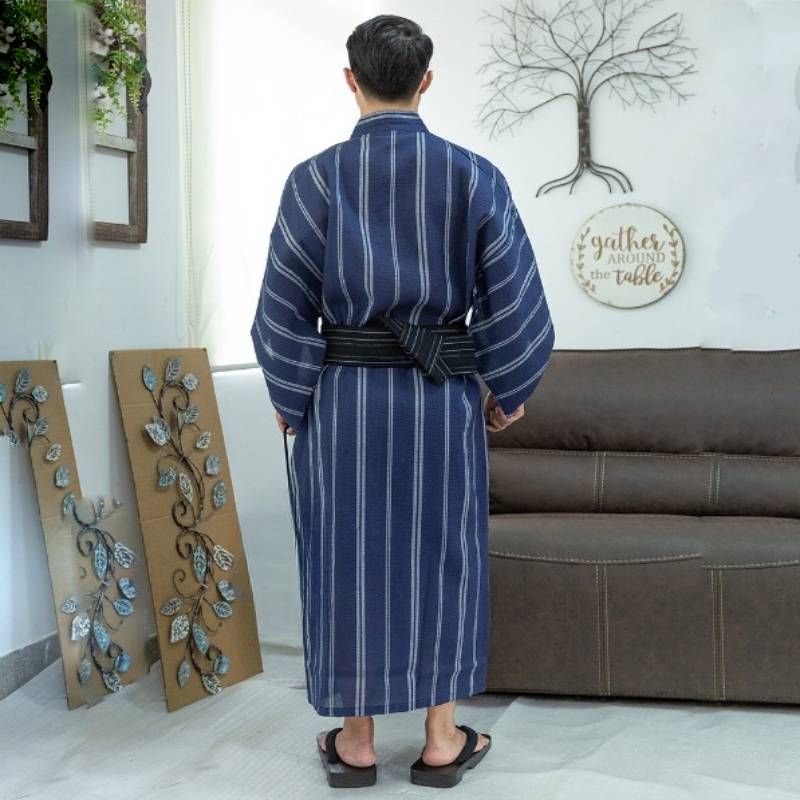 kimono yukata à rayures