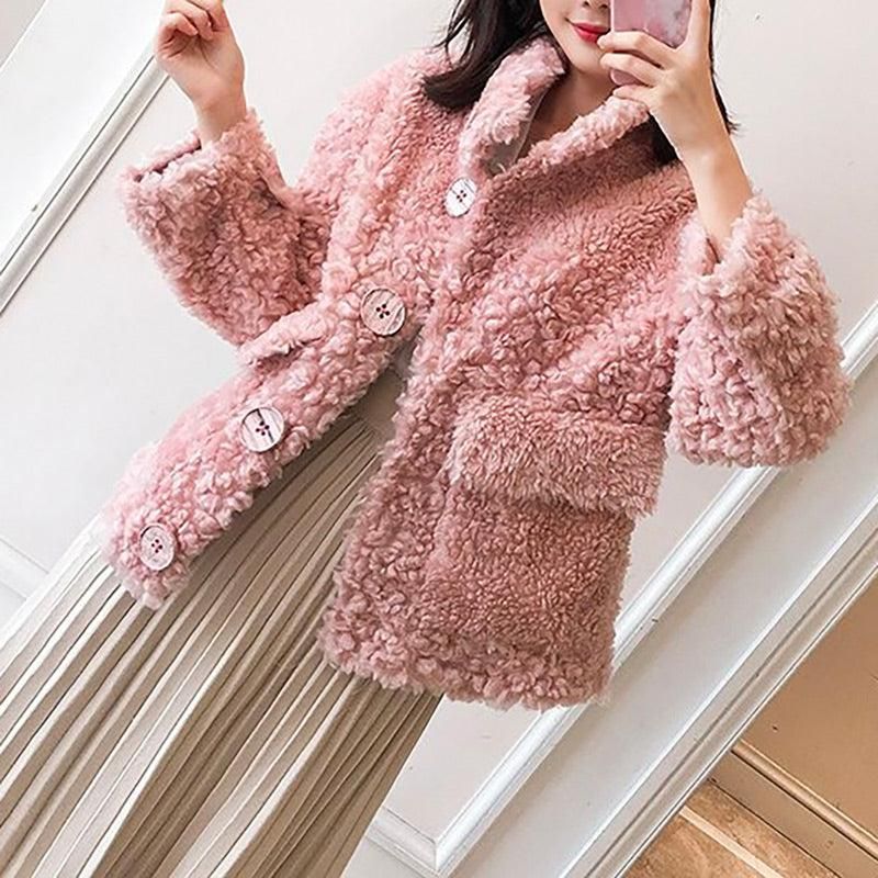 manteau court en fourrure pour femme