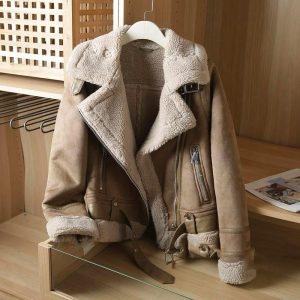 manteau cuir femme agneau