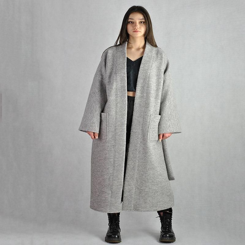 manteau en laine style kimono