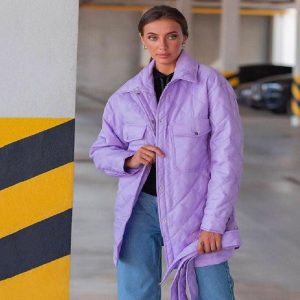 manteau femme violet mauve