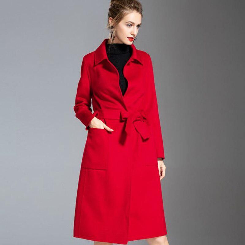 manteau forme kimono rouge