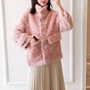 manteau fourrure femme court