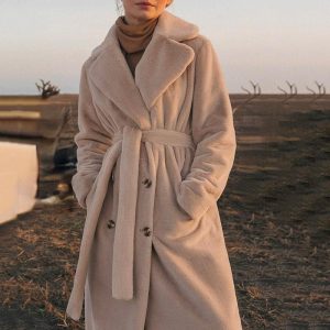 manteau fourrure lapin femme