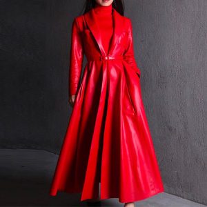 manteau hiver cuir femme