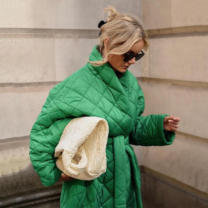 manteau hiver vert