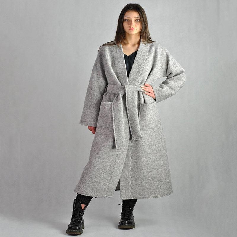 manteau kimono laine