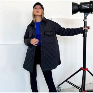 manteau noir femme tendance