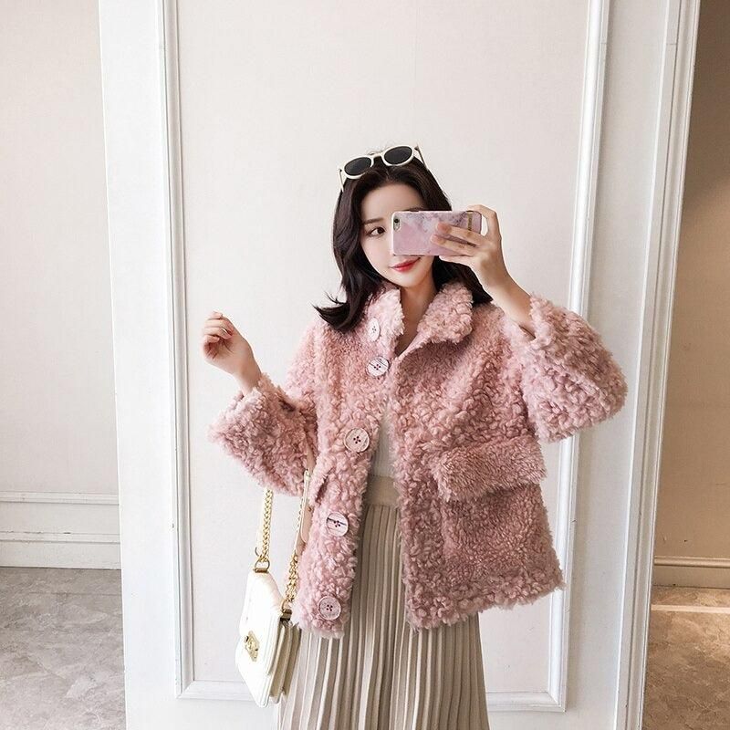 manteau stylé en fourrure pour femme