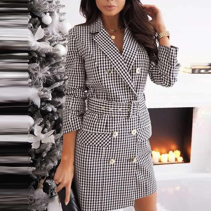 manteau stylé noir et blanc