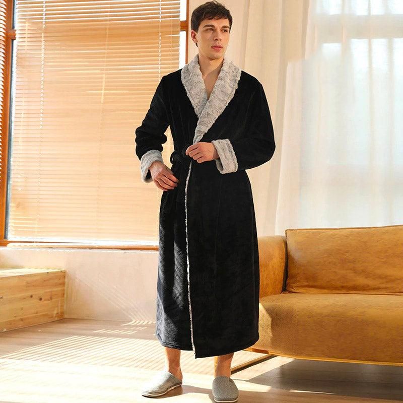 peignoir col kimono homme polaire