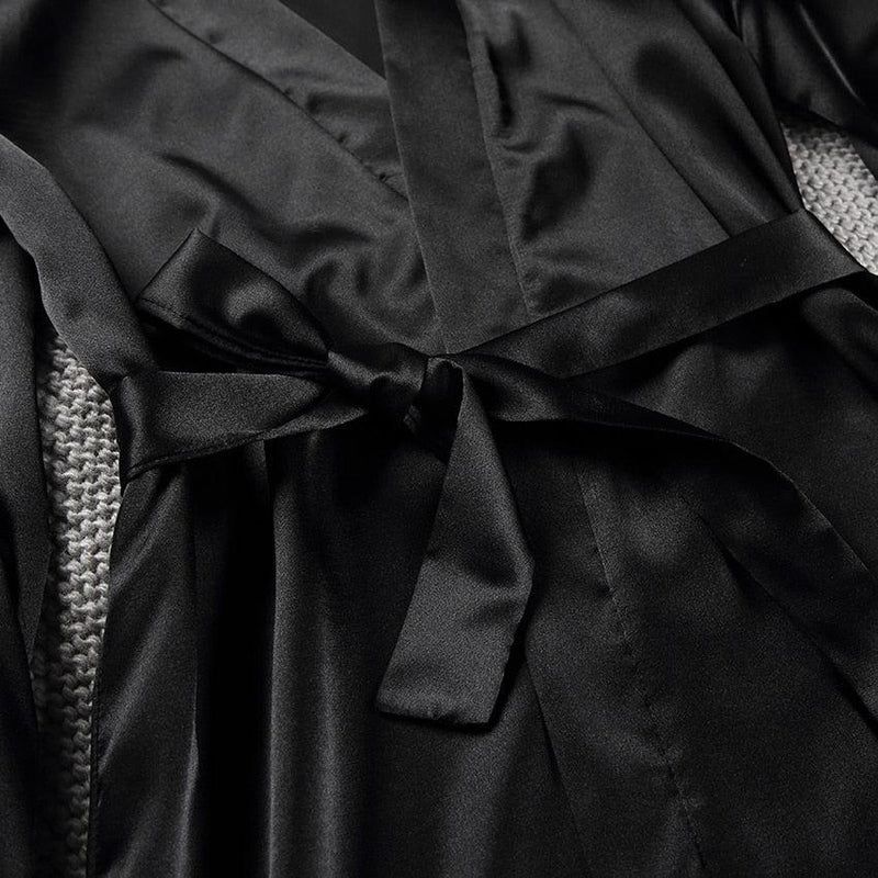 peignoir de bain noir