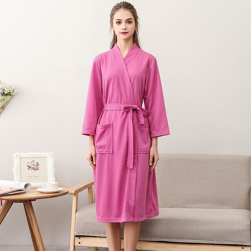 peignoir de bain violet