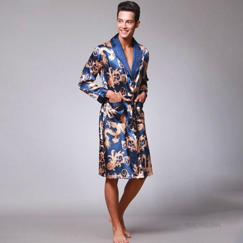 peignoir en soie pour homme