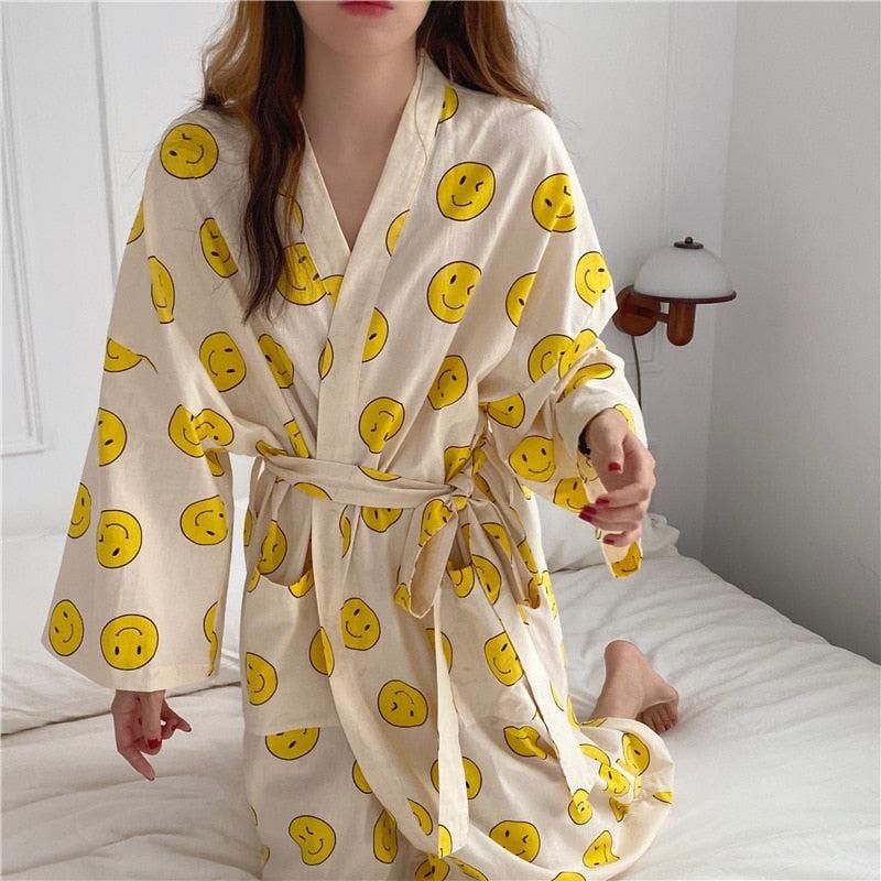 peignoir femme à motifs amusants