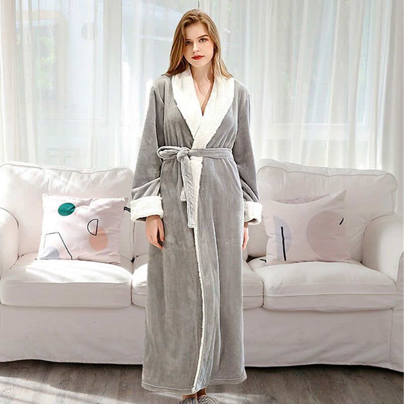peignoir femme gris clair