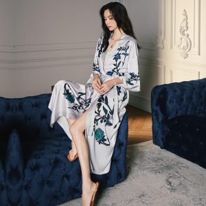 peignoir femme long et chaud
