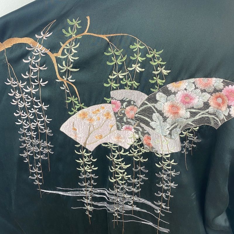 peignoir fluide en soie pour femme