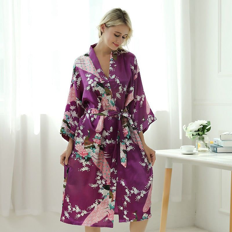 kimono japonais grande taille en satin