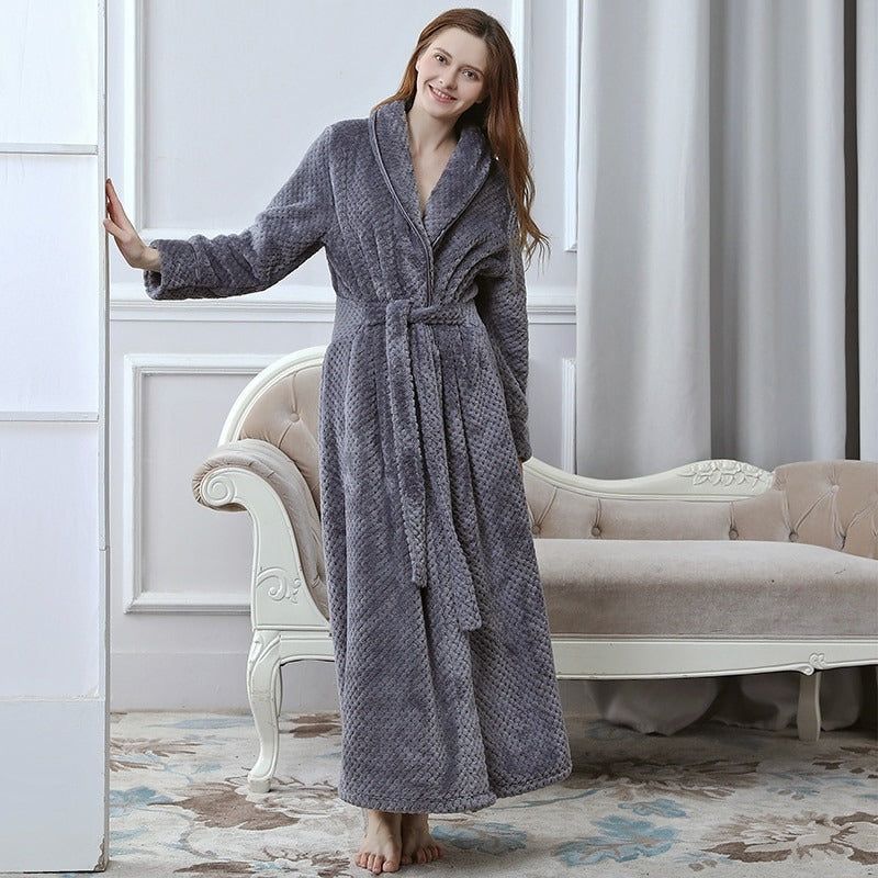 peignoir gris pour femme
