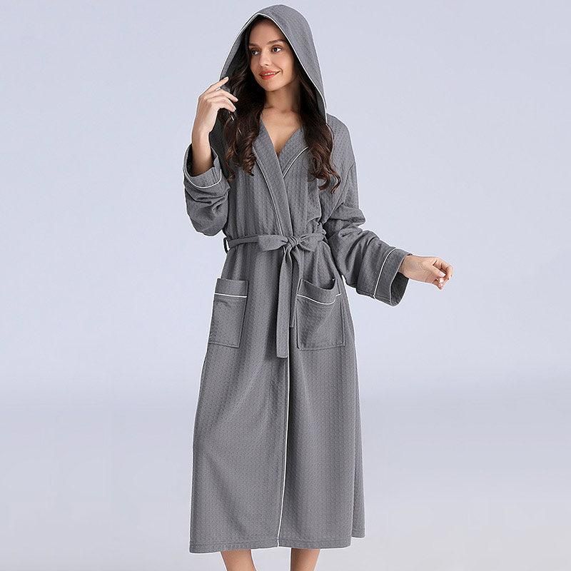 peignoir gris pour femme