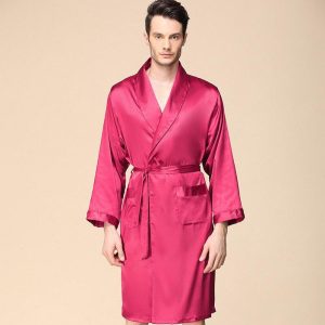 peignoir homme rose
