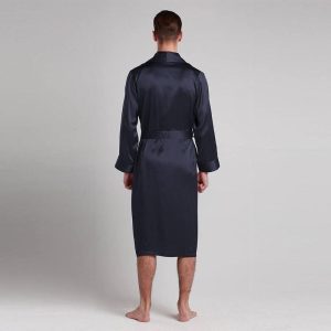 peignoir homme satin soie