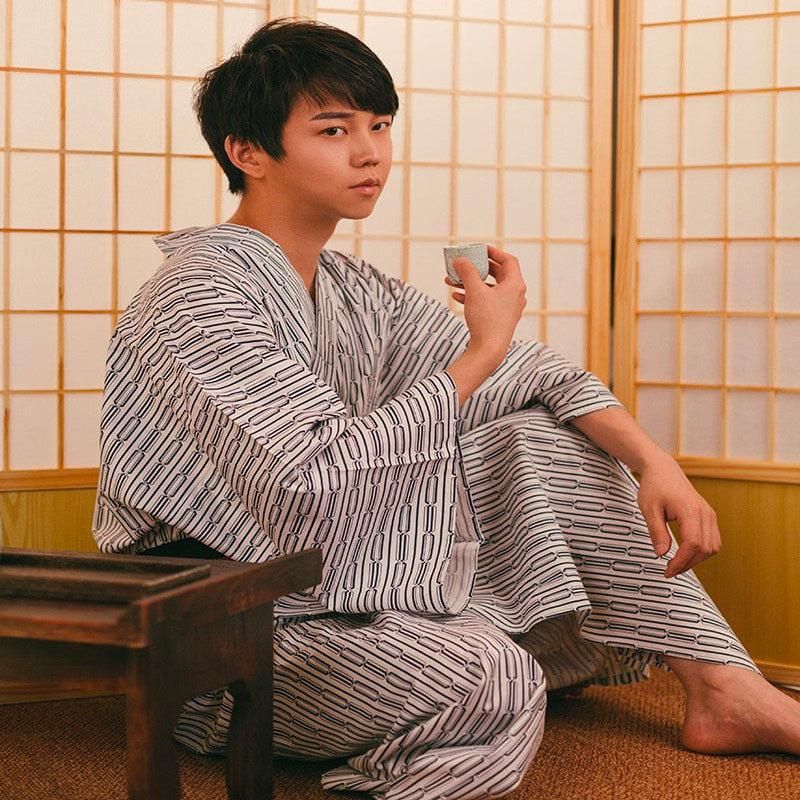 peignoir homme style japonais