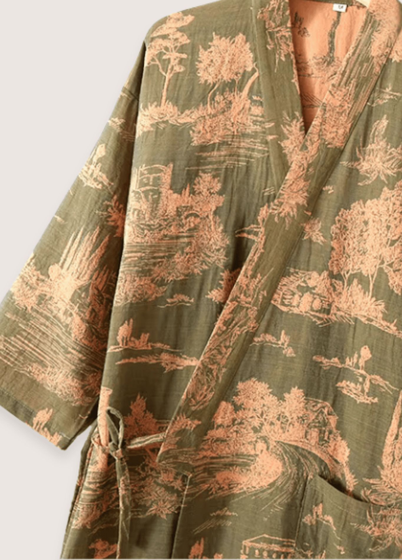 kimono vert pour homme