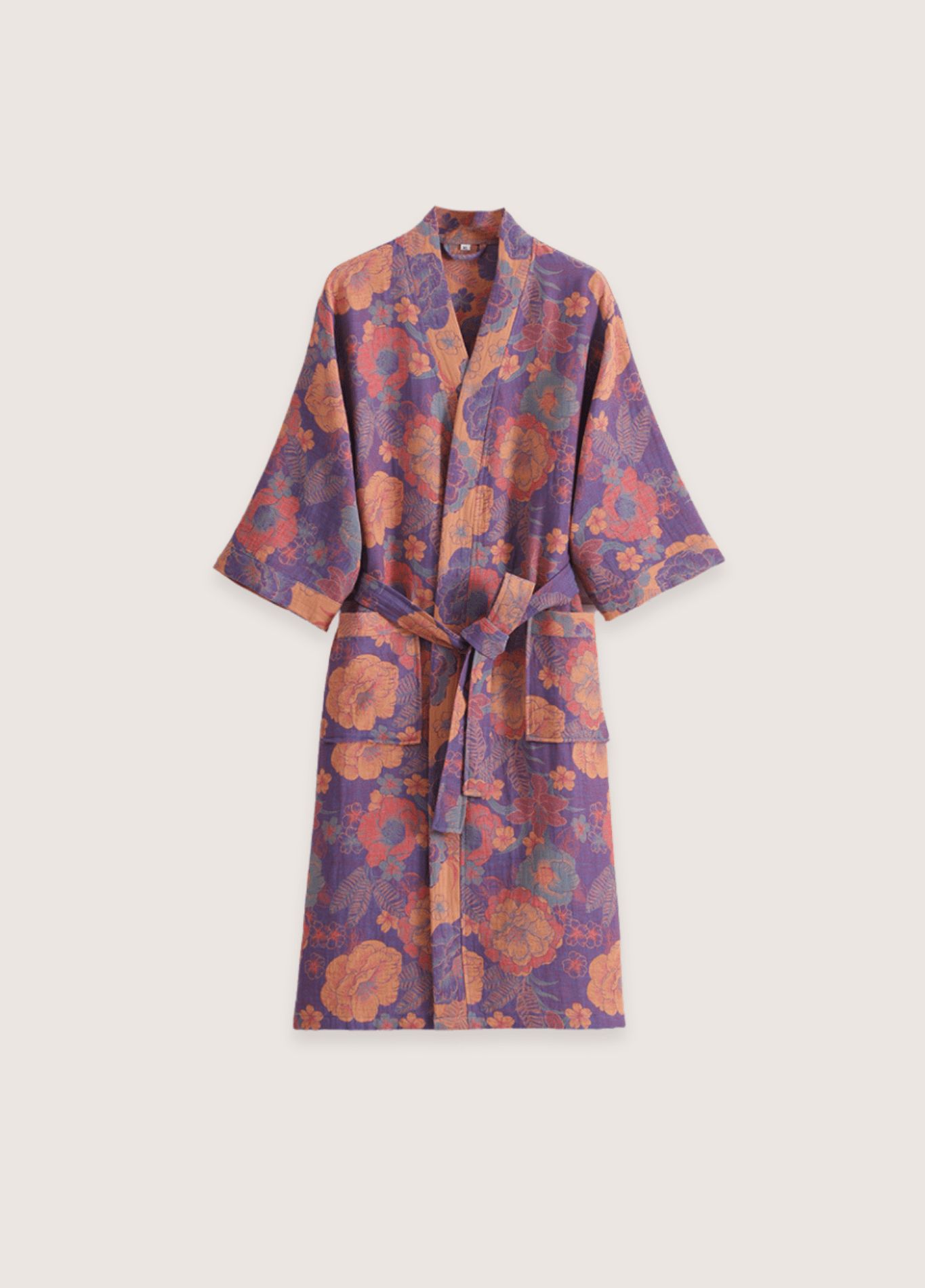 peignoir kimono coton | ikebana