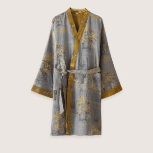 peignoir kimono gris homme