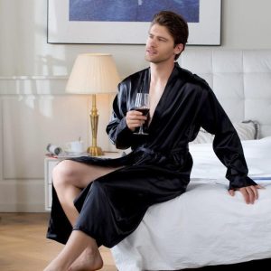 peignoir kimono noir homme