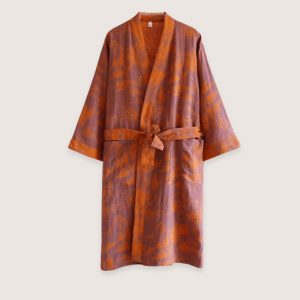 peignoir kimono orange femme