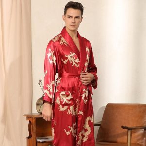 peignoir kimono rouge
