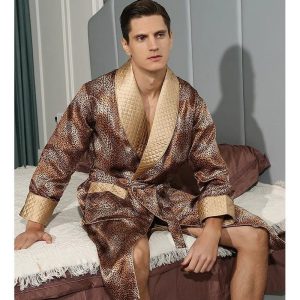 peignoir kimono satin homme