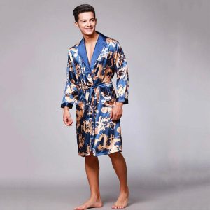 peignoir kimono soie homme