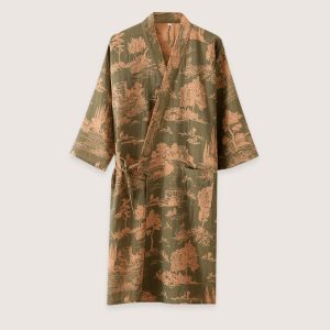 peignoir kimono vert homme