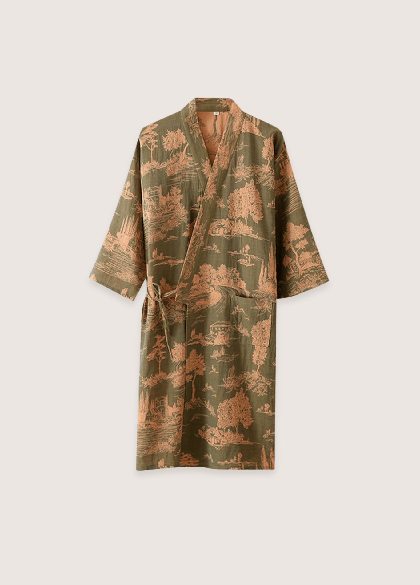 peignoir kimono vert homme