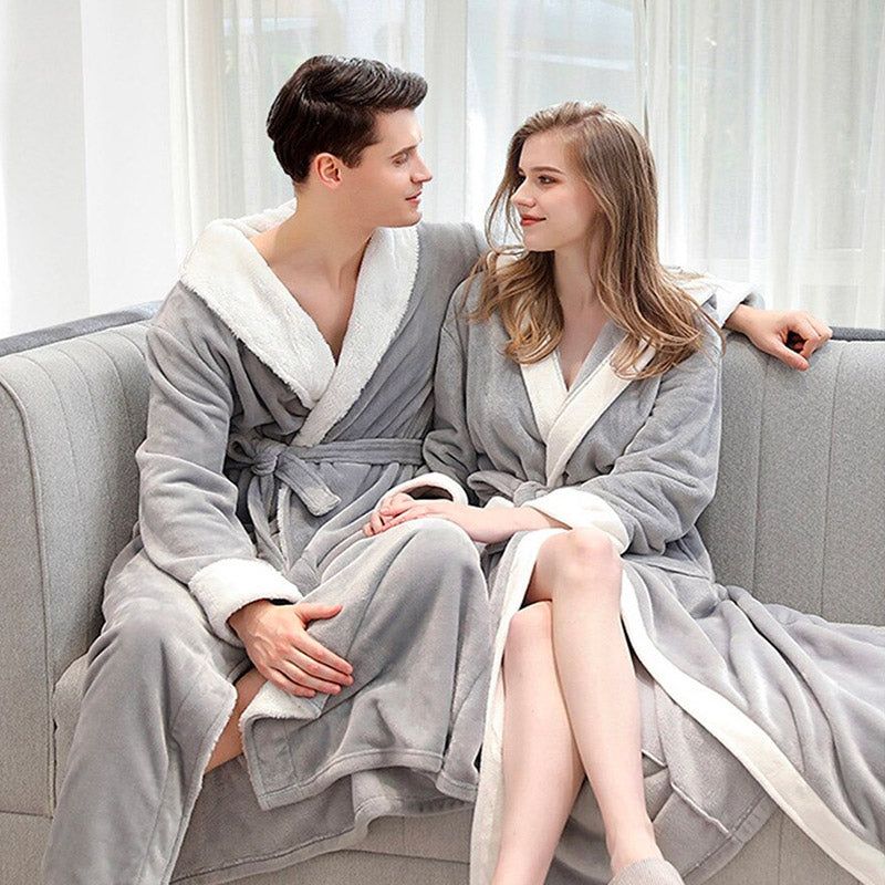 peignoir léger gris clair femme