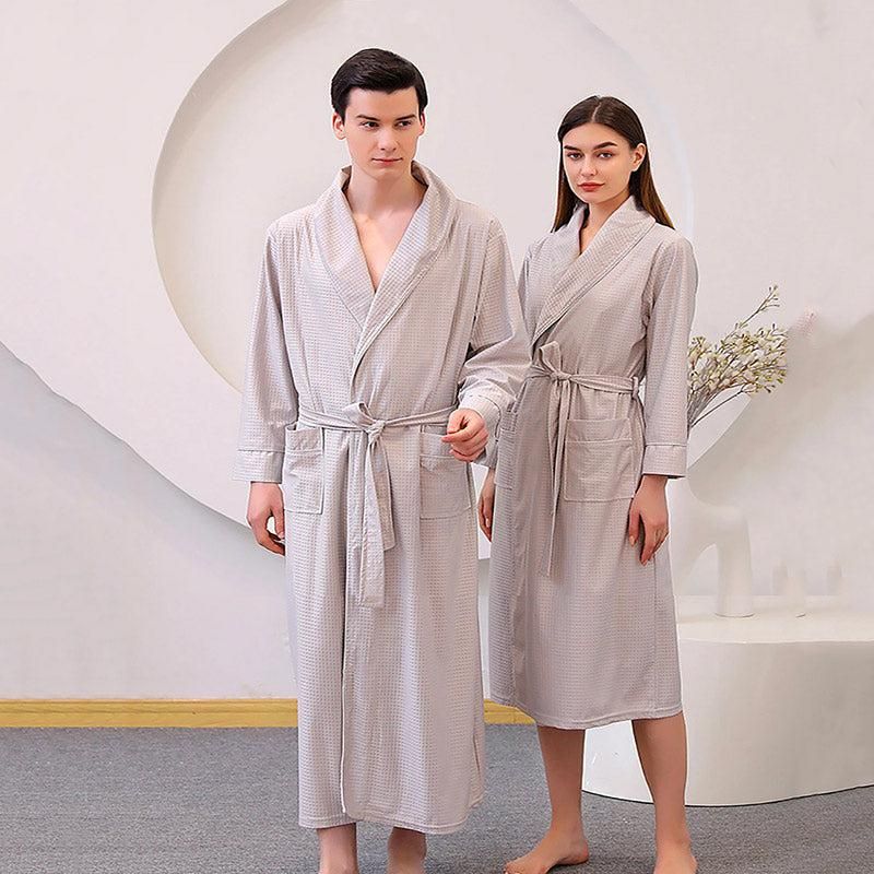 peignoir pour homme gris