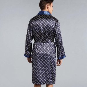peignoir satin homme luxe