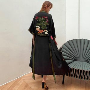 pyjama femme noir long
