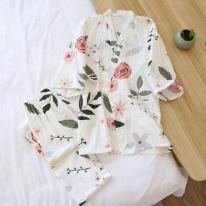 pyjama kimono blanc