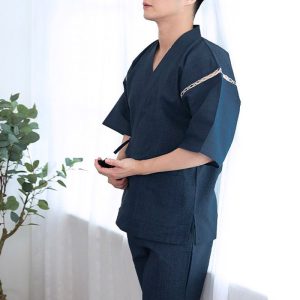 vêtement de nuit homme kimono manches courtes