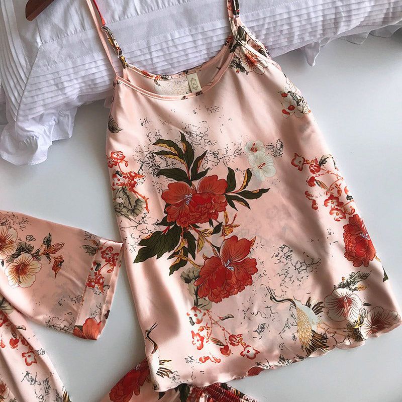 pyjama trois pièces style kimono