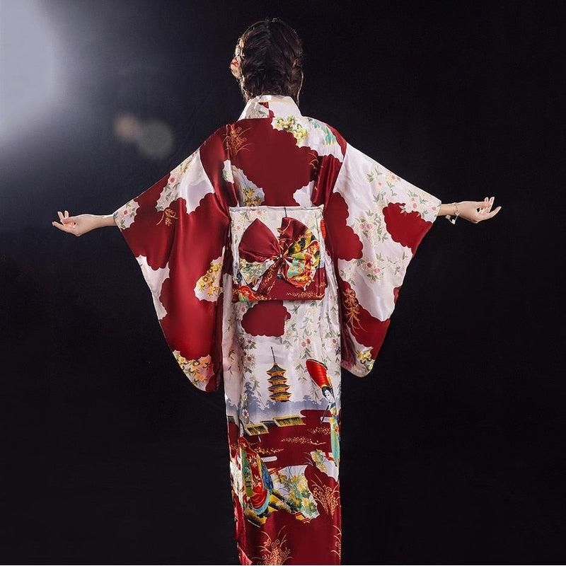 robe asiatique rouge