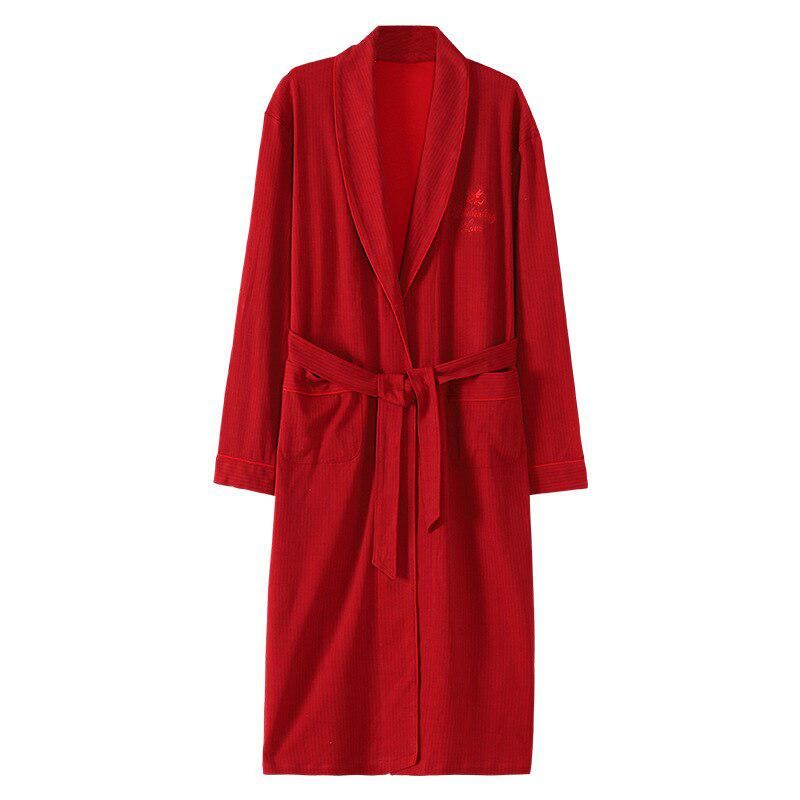 robe de chambre confortable homme rouge