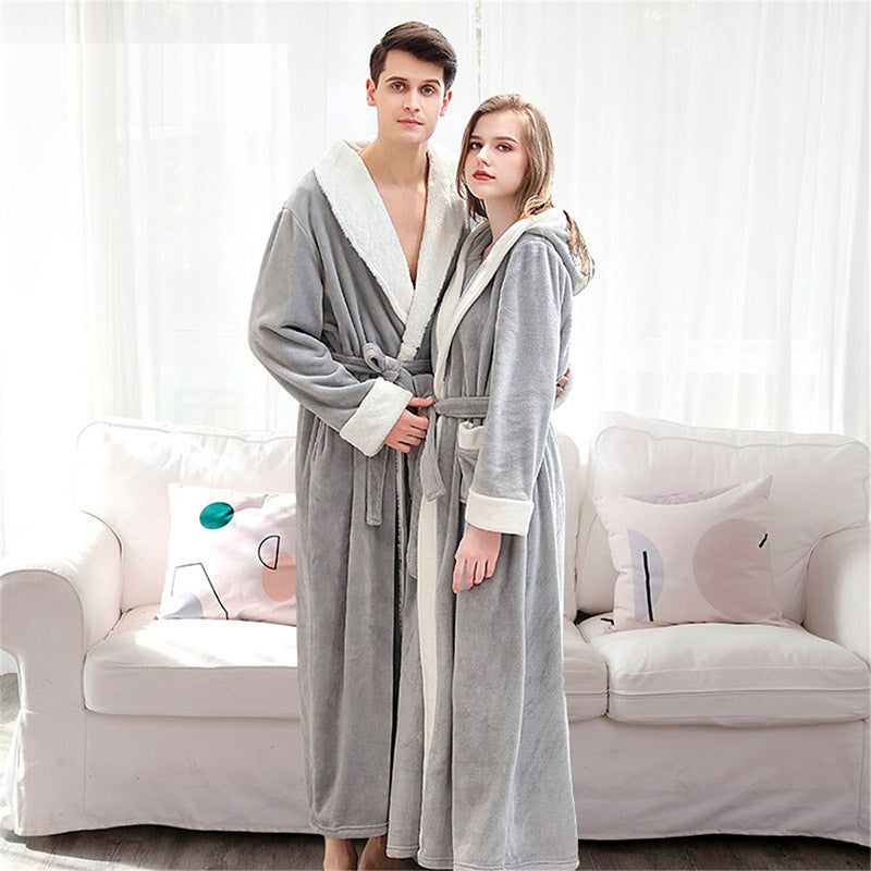 robe de chambre femme gris clair